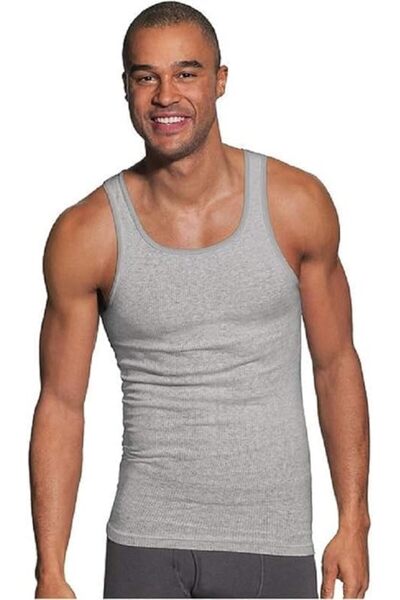 Generic Men's Cotton Tank Undershirts Pack, Moisture-Wicking Ribbed Tanks, Li...