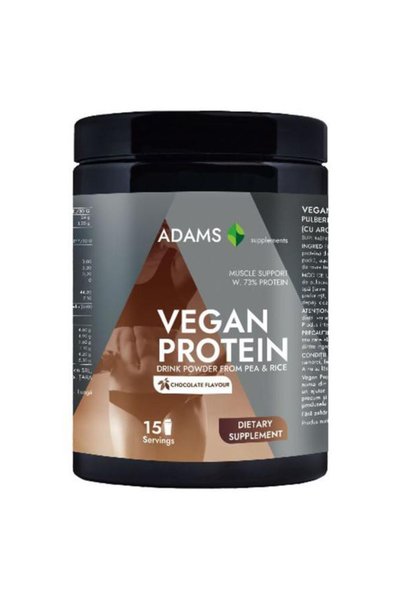 Adams Supplements Vegan Protein Chocolate Flavour, 454 g