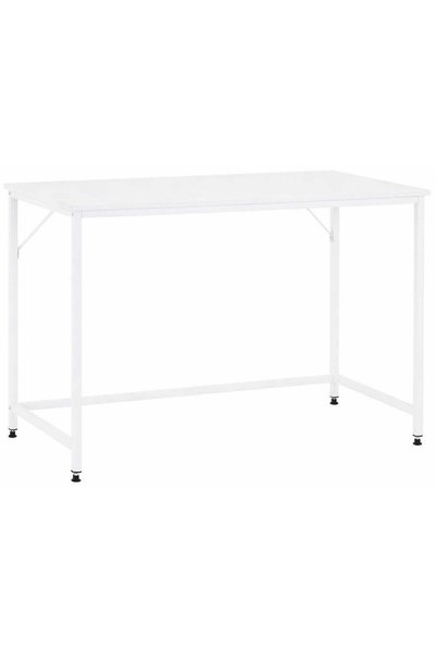 MyOfficeShop Birou cu blat din MDF și cadru metalic, 100x50x76 cm, alb