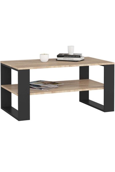 MyOfficeShop Măsuță de cafea ALEX cu raft inferior, PAL laminat, 92x53x45 cm,...