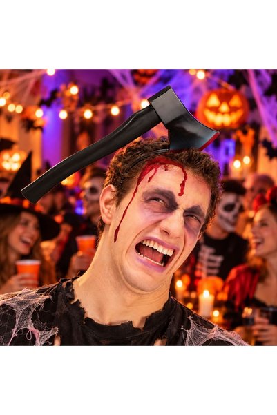 Carnival Toys Halloween Headband with Axe Through Head, Carnival Toys, Costum...