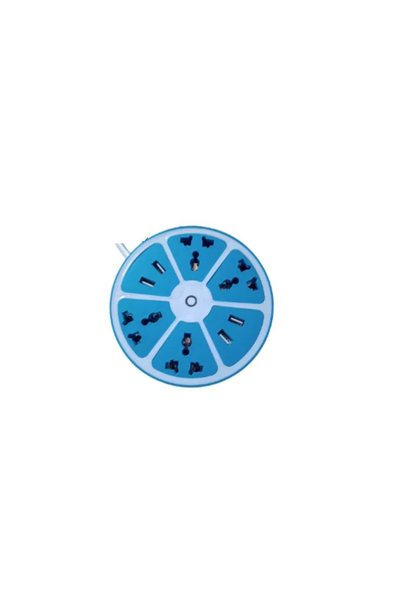 OEM Πολύπριζο σε σχήμα φρούτου USB hexagon Socket Jiageng JG23192 σε μπλε χρώμα
