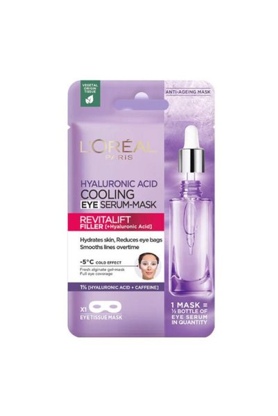 L'Oreal Paris Μάσκα-σέρουμ ματιών σε φύλλα - Revitalift Filler Δροσιστική Μάσ...