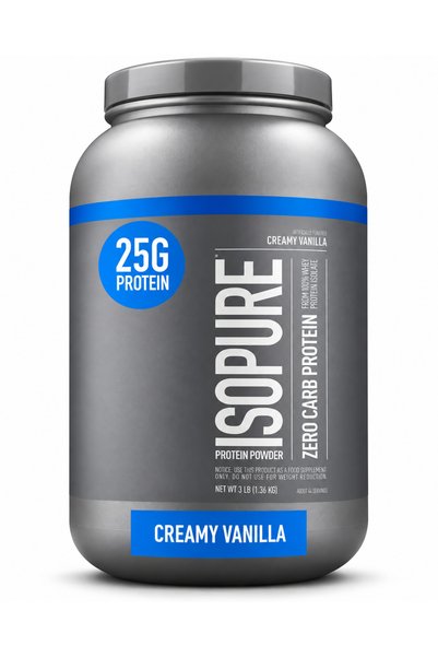 Isopure مسحوق بروتين مصل اللبن المعزول الخالي من الكربوهيدرات مع فيتامين سي و...