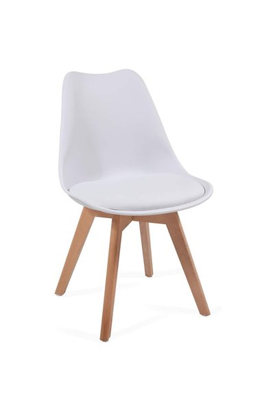 Miadomodo et 2 scaune dining / bucatarie, lemn/PP, perna sezut, 82 x 48 x 57 ...