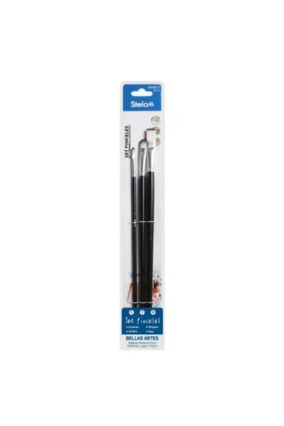 OEM Σετ 3 πινέλα πλακέ (Νο 1-7-9) Stelan 864817