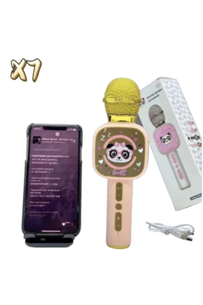 OEM Ασύρματο μικρόφωνο Karaoke X7 σε ροζ χρώμα