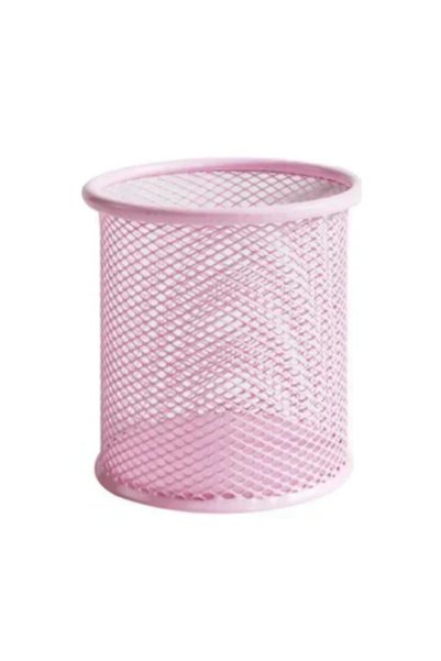 OEM Μεταλλική μολυβοθήκη στρογγυλή 90×100 mm Stelan 688258 σε ροζ χρώμα