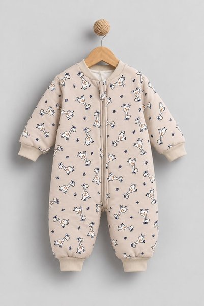 Minigimin Cicileri 2.5 Tog Zippered Boys' Sleeping Bag - Beige