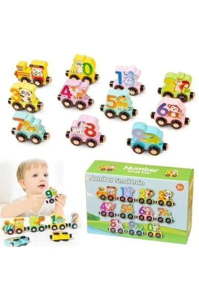 OEM Εκπαιδευτικό παιχνίδι Animal Train με μαγνήτες και αριθμούς πολύχρωμο 3+ ...