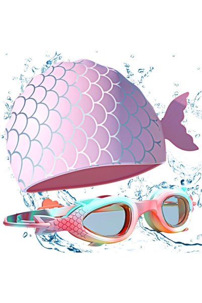 Generic Kids Swim Cap Swimming Goggles, Toddler Swimming Cap, Swim Goggles No...