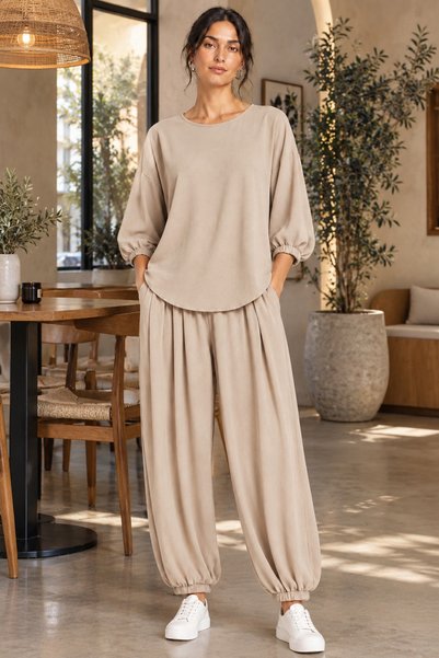 estewoman fashion УЛТРА МЕК ДВУЧАСТИЕН ШАЛВАР КОМПЛЕКТ