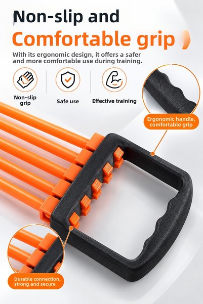 Telvesse 5-Level Adjustable Chest Spring Resistance Band Shoulder Back Chest Arm Body Muscle Building Tool S305