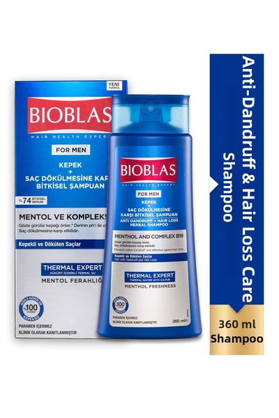 Bioblas Thermal Expert Men Anti-Dandruff and Hair Loss Shampoo 360 ml