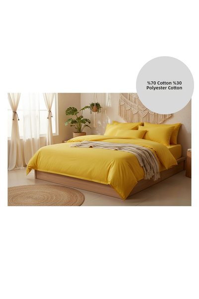 ayçiçek home Double Bed Set 200/200 Fitted Sheet 200/220 Duvet Cover 4 Pillow...