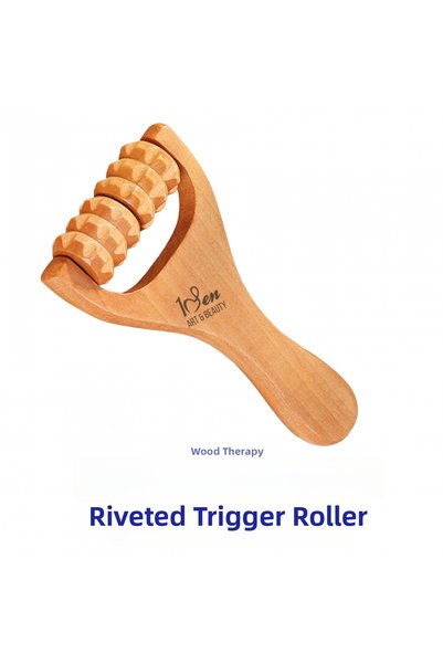 1senartbeauty Maderoterapi Rivli Trigger Roller Wooden Massage Tool