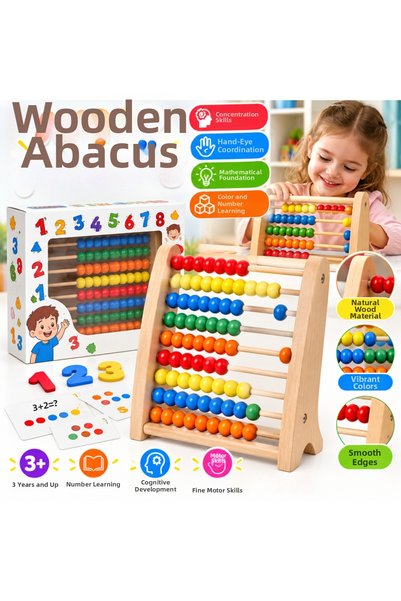 NW NessiWorld Km5632 Wooden Abacus
