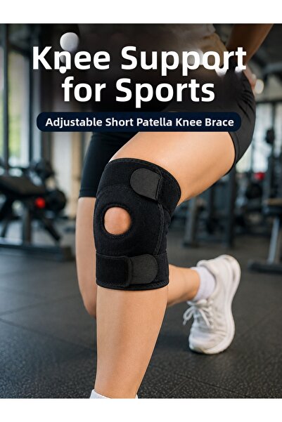 Lisinya Sports Knee Brace with Open Patella Design, Adjustable Velcro Short K...
