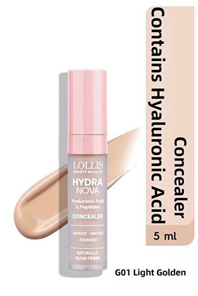 Lollis Hydra Nova Hyaluronic Acid and Peptide Concealer Moist Finish Under-Ey...