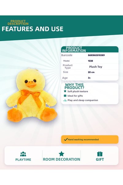 ATABY Ribbon Duck Plush 20 cm 1038