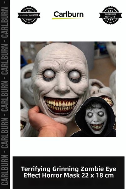 Carlburn Horror Mask with Grinning Dull Eye Effect 22X18 cm Show Prop Party I...