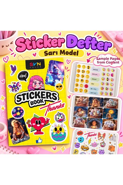 Seven 24 * 17 cm 16 Pages 200 Stickers Special Design Colorful Sticker Book S...
