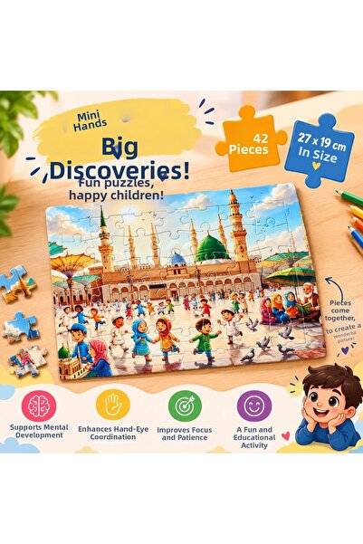 Siyer Yayınları 42 Piece Prophet's Mosque Themed Children's Puzzle