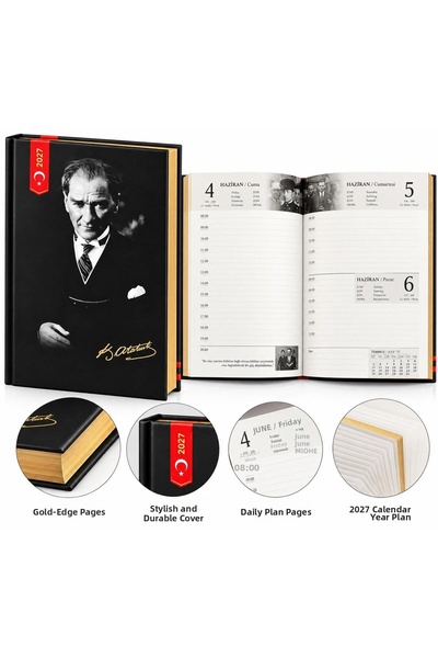 Pars Hard Cover 17X24 Atatürk Agenda 2027 Lined