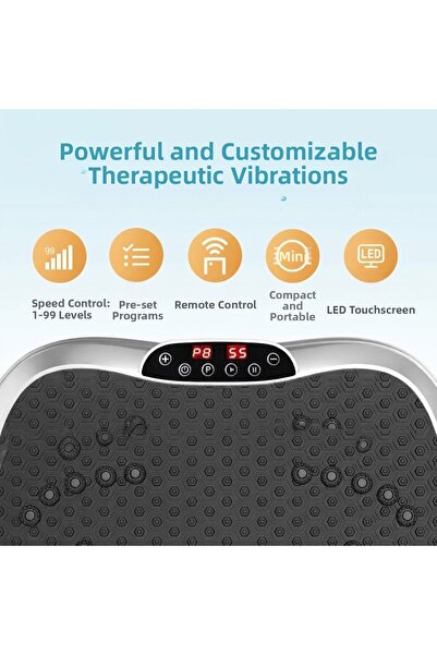HPYTECH Vibrating Exercise Machine Home Fitness Conditioning Platform 1-99 Levels with Remote Control