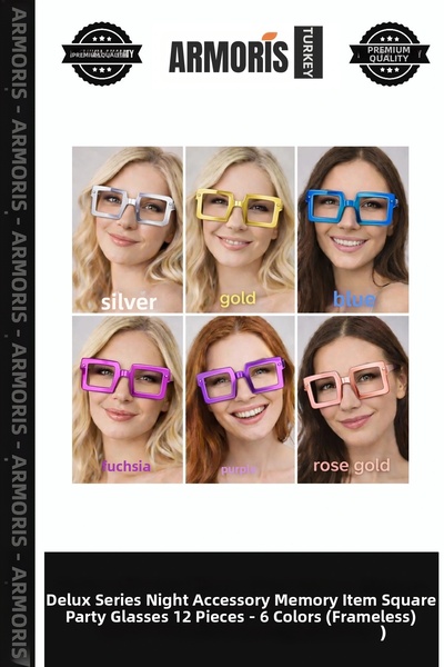 Armoris Delux Series Night Accessory Souvenir Square Shaped Party Glasses 12 ...