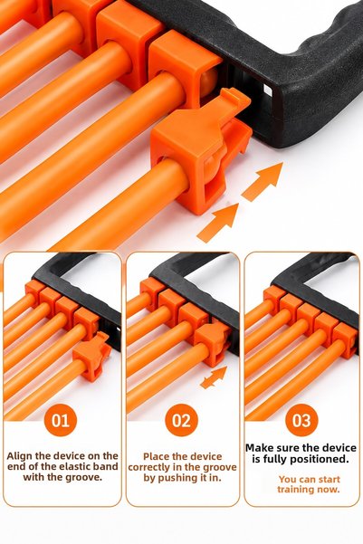 Telvesse 5-Level Adjustable Chest Spring Resistance Band Shoulder Back Chest Arm Body Muscle Building Tool S305