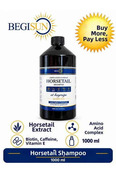 BEGISUN Amino Acid Complex Horsetail Shampoo Set of 2 1000 ml X 2