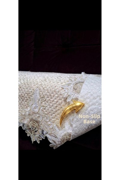 DAHABELLA LUXE HOME New Season Trend Luxury French Laced Non-Slip Base Velvet Sofa Cover Sofa Bed Shawl 170X210 cm