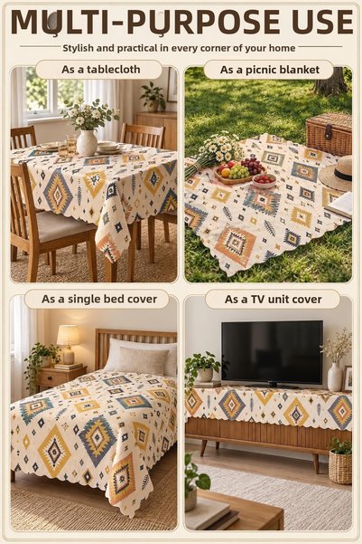 ALANUR Multi-Purpose Velvet Sofa Cover with Non-Slip Sponge 165X215 cm Modern Bohemian Sofa Bed Throw Picnic Tablecloth Alk9