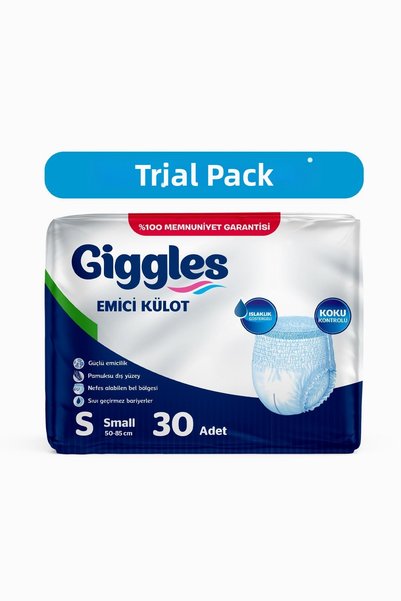 giggles Adult Absorbent Panties Diapers Small Waist Size 50-90cm with Wetness...