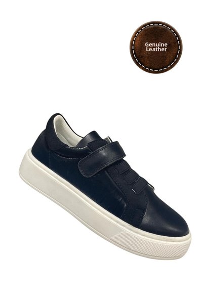şenler bebe world kids Boys' Sports Shoes – Black Genuine Leather