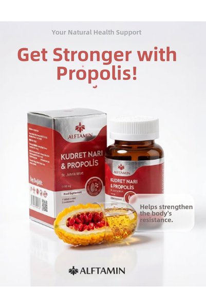 ALFTAMİN Kudret Narı & Propolis Supplementing Food 1100 Mg 60 Capsules