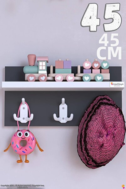 Modilayn KEDİ 9 شماعات تعليق لغرفة الشباب مع 3 خطافات (41.4×19 سم) - تصميم أن...