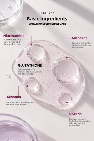LEBELAGE Brightening and Clarifying Gel Mask Containing Glutathione and Niacinamide Glutathione Gel Mask