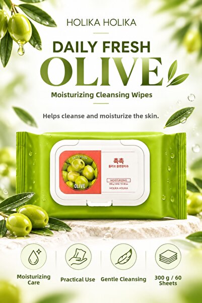Holika Holika Daily Fresh Olive Olive Extract Moisturizing and Skin Cleansing...