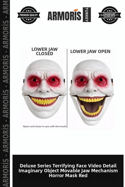 Armoris Delux Series Scary Face Video Detail Horror Prop Movable Jaw Mechanis...