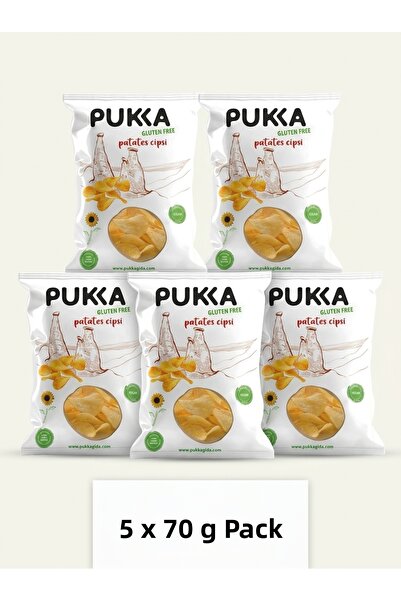 Pukka Gluten-Free Plain Potato Chips 70 g X 5 Pieces - Pack of 5