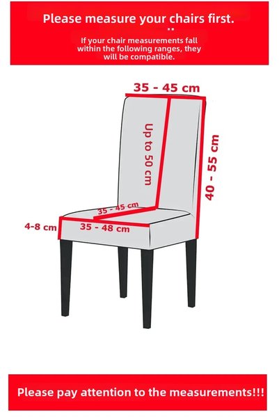 BASHTUGH TİCARET High Quality Brick Pattern Chair Cover Elasticated Washable Non-Slip Kitchen Diner Chair Cover Chair Cover Single Piece