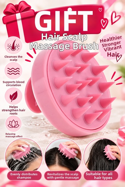 MAQYA KOZMETİK Metal Tip Hair Comb with Serum Container - Shower Comb with Gift! - Massage Scalp Care Oil Serum Comb with Massage Head