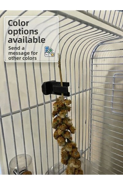Goplast Premium Bird Cage Branch Millet Holder - Vegetable Holder - 2 Piece Set Bird Feeder