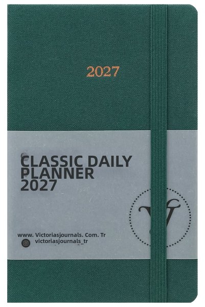 Victoria's Journals Classic 2027 Daily Planner – Linen Hard Cover, 9X14 Cm, E...