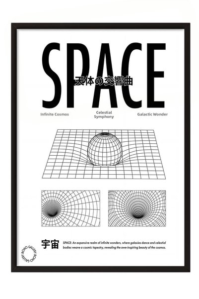 Postifull Αφίσα SPACE – Πίνακας με μαύρο πλαίσιο Αρ. 180307