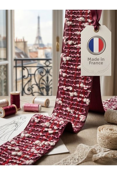 satab French 40mm Chanel Style Jacquard Ribbon 25Meter