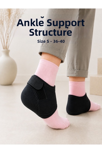 Lisinya Heel Support Sock Size S 36-40 Adjustable Velcro for Daily Use