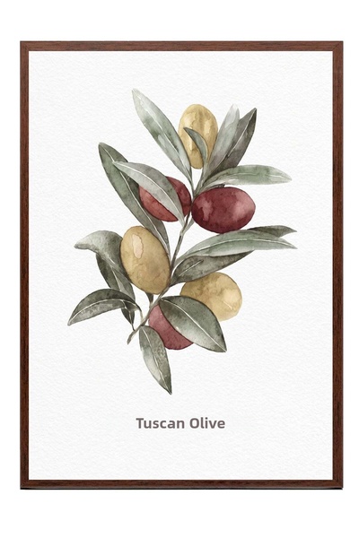 Postifull Плакат „Olive Toscane“ – картина с кафява рамка № 160484